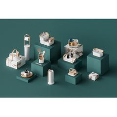 Держатель-органайзер для туалетной бумаги Bellwood (белый/натуральное дерево) Держатель-органайзер для туалетной бумаги Bellwood (белый/натуральное дерево)