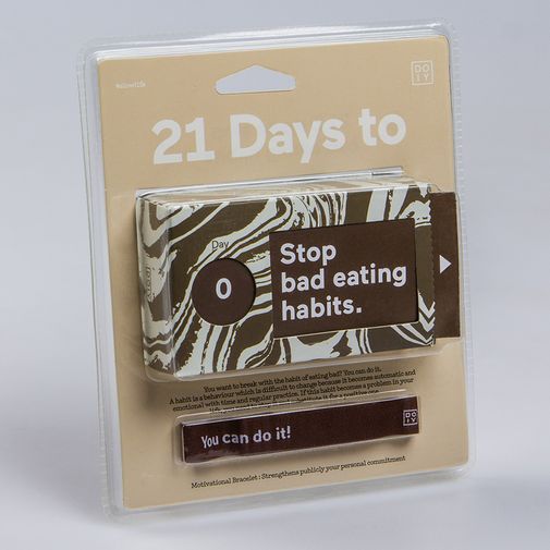 Набор бумажных мотиваторов 21 день, чтобы перестать есть вредную пищу