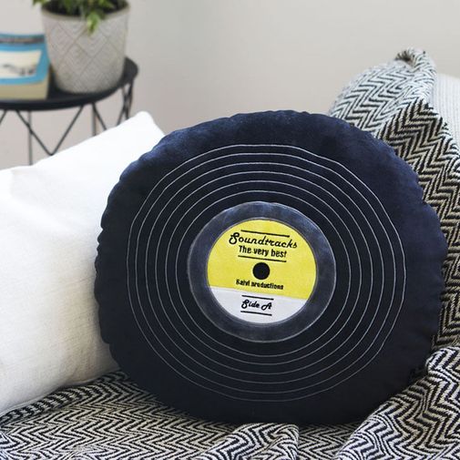 Подушка диванная Виниловая пластинка Soundtracks