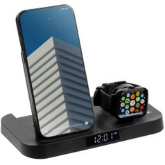 Зарядная станция с часами Clock Nest (Черная)