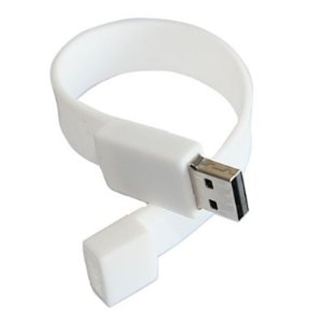 Флешка Браслет Белый 4 Гб Флешка Браслет Белый 4 Гб