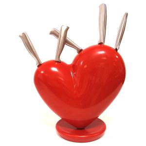 Набор ножей с подставкой Сердце