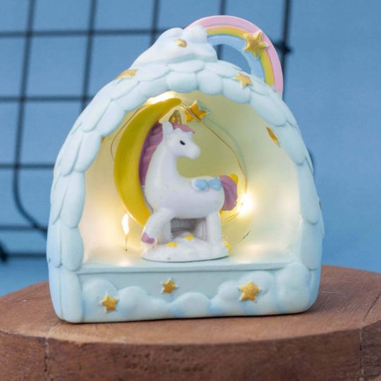 Ночник Единорог Rainbow unicorn (Голубой)