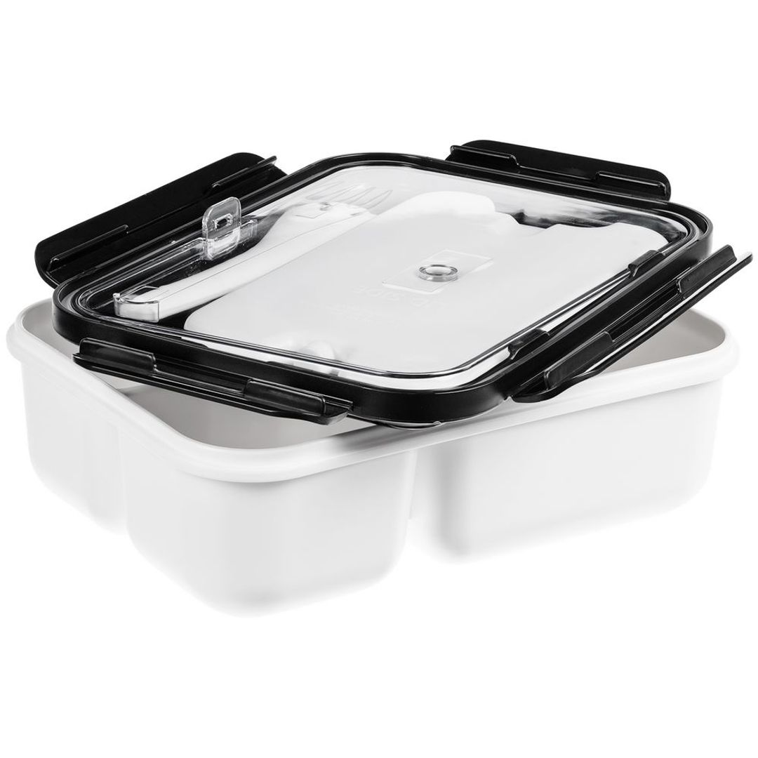 Ланчбокс Cibus с аккумулятором холода (Белый с черным) Ланчбокс Cibus с аккумулятором холода (Белый с черным)