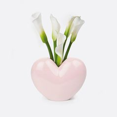 Ваза для цветов Love, 15,5 см, светло-розовая Ваза для цветов Love, 15,5 см, светло-розовая