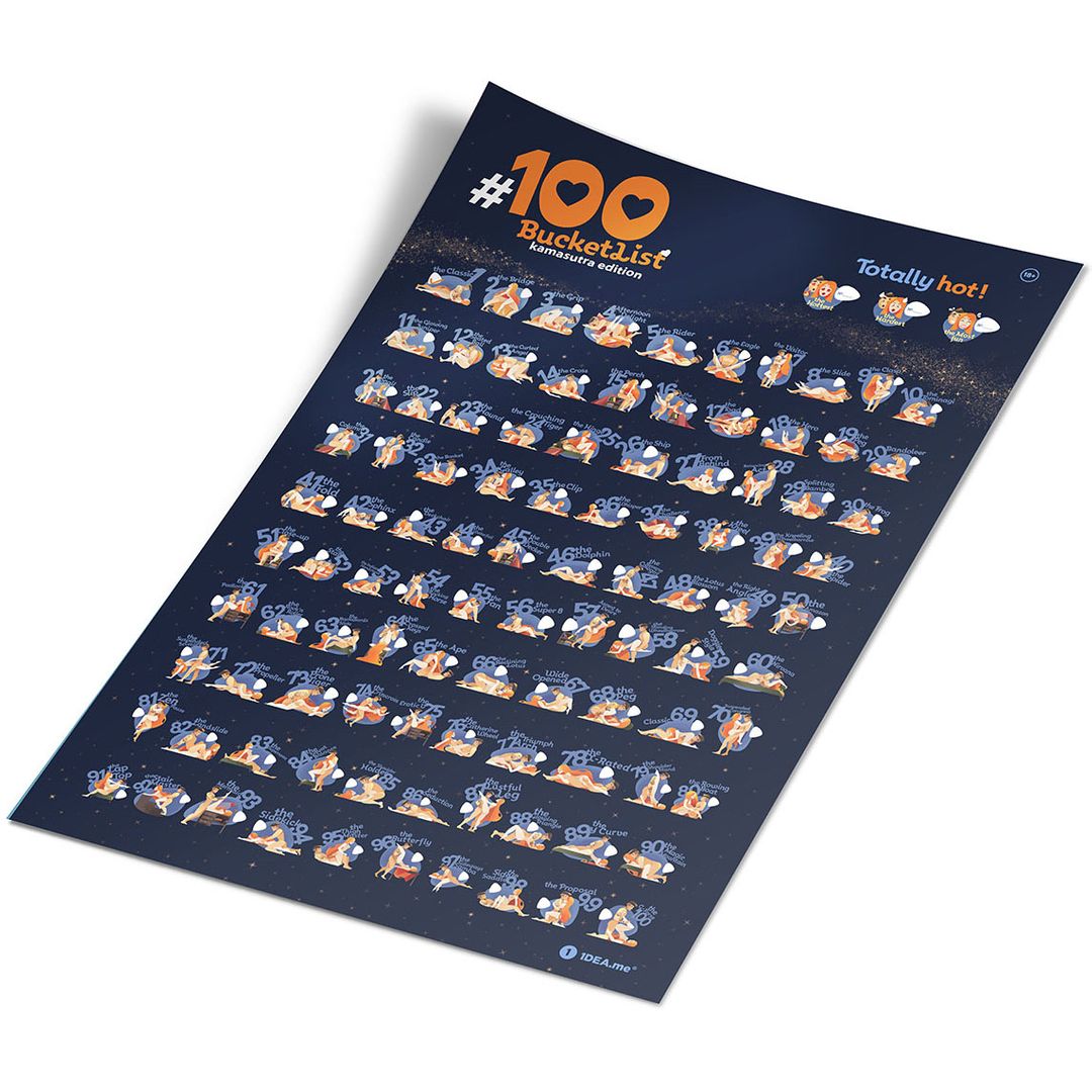 Скретч-постер 100 поз Kamasutra edition