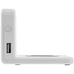 Часы настольные с беспроводным зарядным устройством Pitstop (белый)