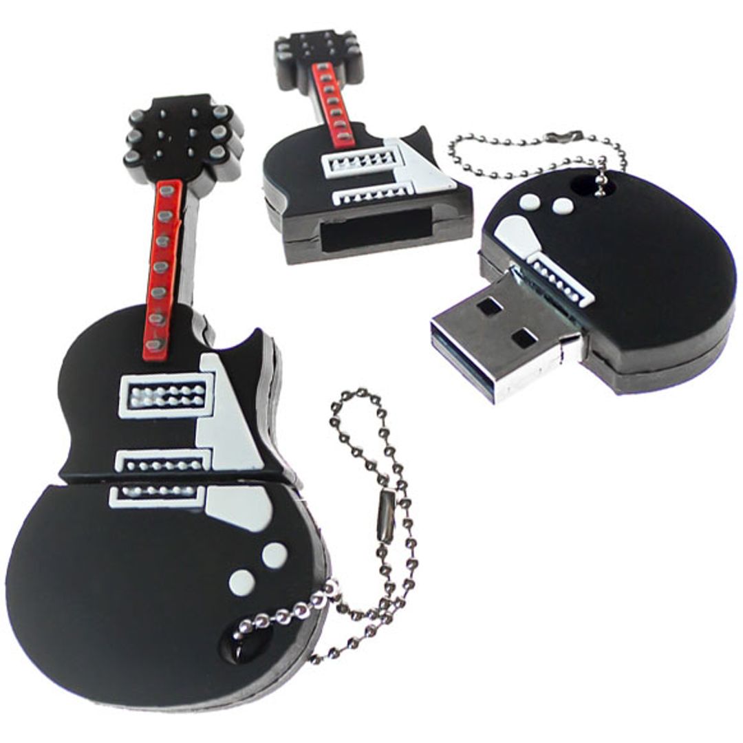 Флешка Гитара Gibson Les Paul Custom 16 Гб В открытом и закрытом виде