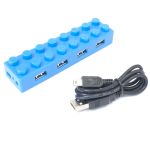 USB Хаб Лего (Голубой) с проводом