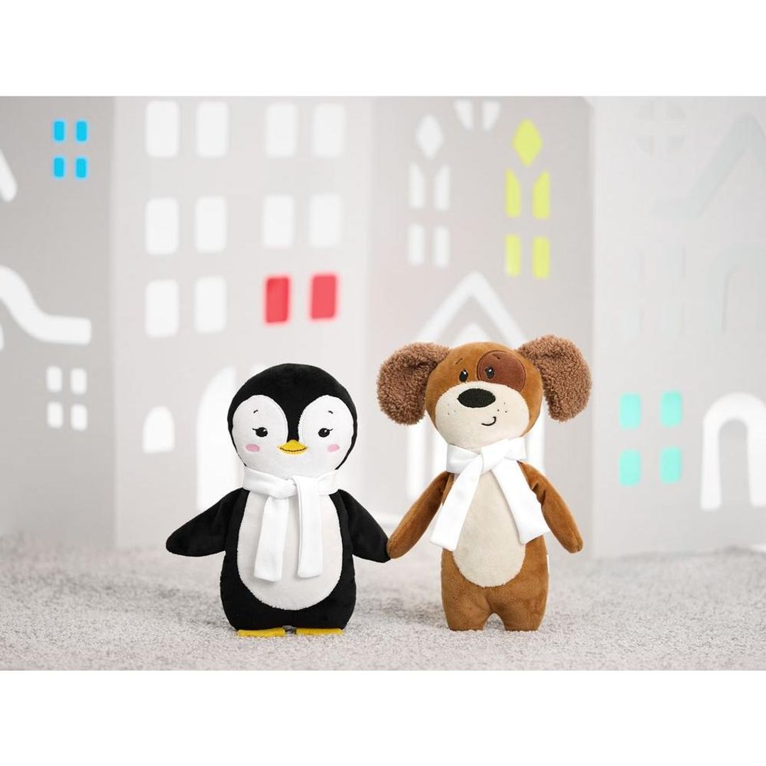 Мягкая игрушка Beastie Toys Пингвиненок с белым шарфом