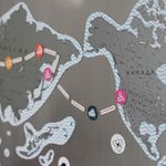 Магнитная Скретч-карта мира True Map Puzzle Silver