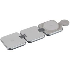 Складная станция беспроводной зарядки Terza (серебристый)