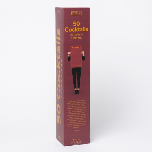 Плакат 50 коктейлей, которые нужно попробовать в жизни