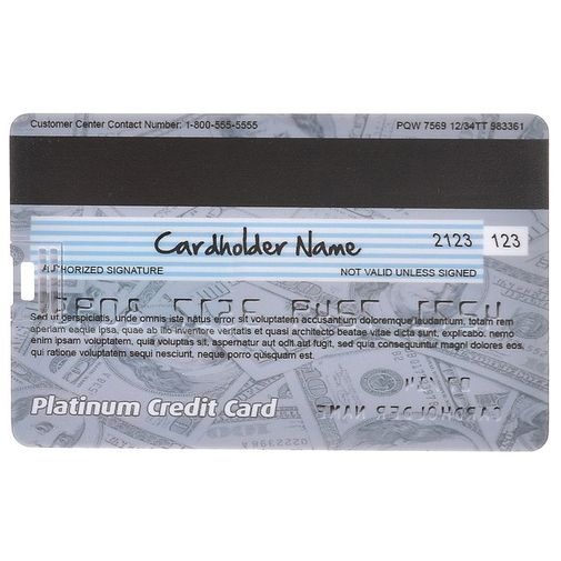 Флешка Кредитка Platinum Credit Card 8 Гб Обратная сторона Флешка Кредитка Platinum Credit Card 8 Гб Обратная сторона