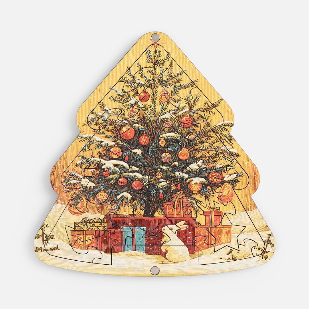 Пазл фигурный Елочка