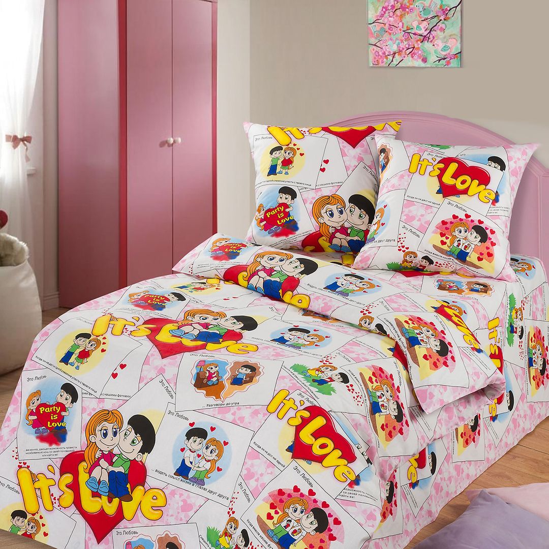 Детское постельное белье Дом снов Love is (1,5 сп) Детское постельное белье Дом снов Love is (1,5 сп)