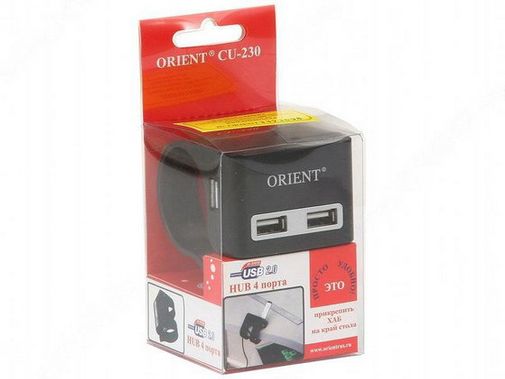 USB Хаб с крепежом за край стола USB Хаб с крепежом за край стола