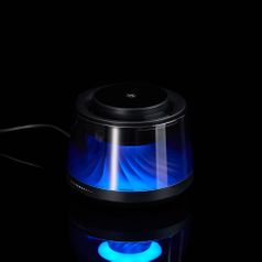 Bluetooth-колонка с подсветкой и беспроводной зарядкой Quantium (черный)