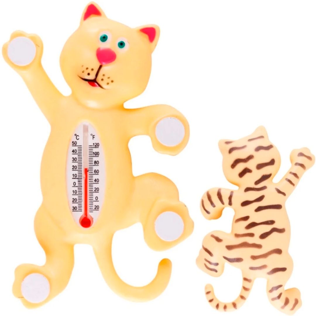 Термометр оконный на присоске Кот