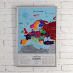 Скретч-карта Европы Silver (на английском)