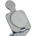 Складная станция беспроводной зарядки Terza (серебристый) Складная станция беспроводной зарядки Terza (серебристый)