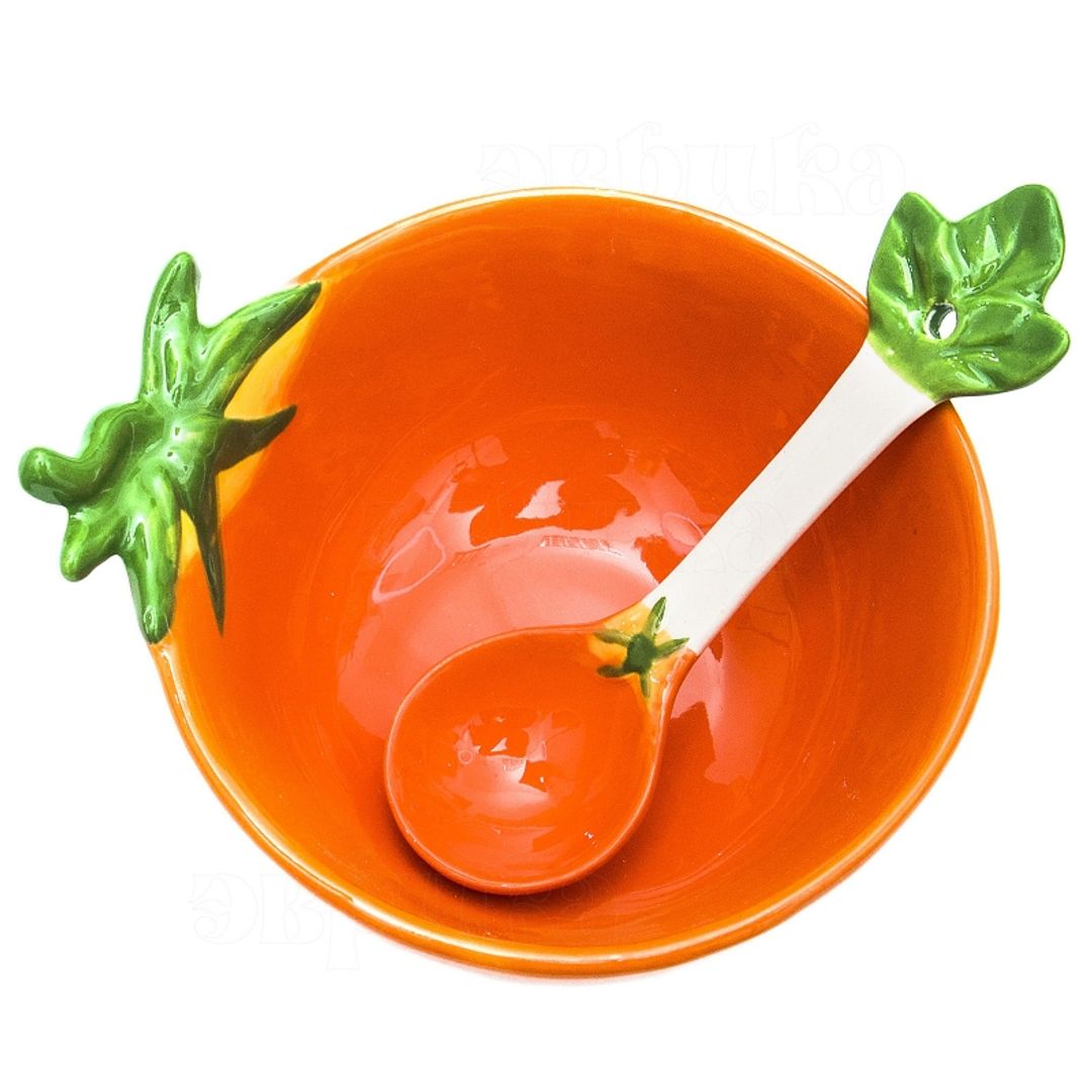 Салатница с ложкой Томат