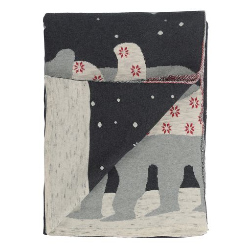 Хлопковый плед с новогодним рисунком Polar bear Хлопковый плед с новогодним рисунком Polar bear