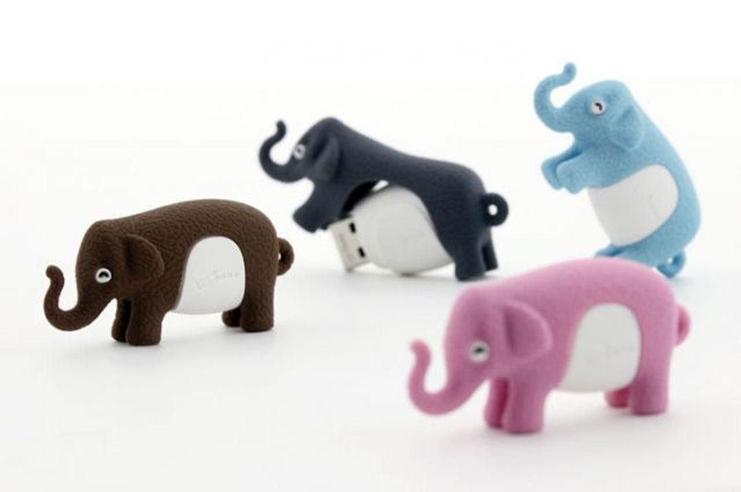 Флешка Слон Голубой 8 Гб Флешка Слон Голубой 8 Гб