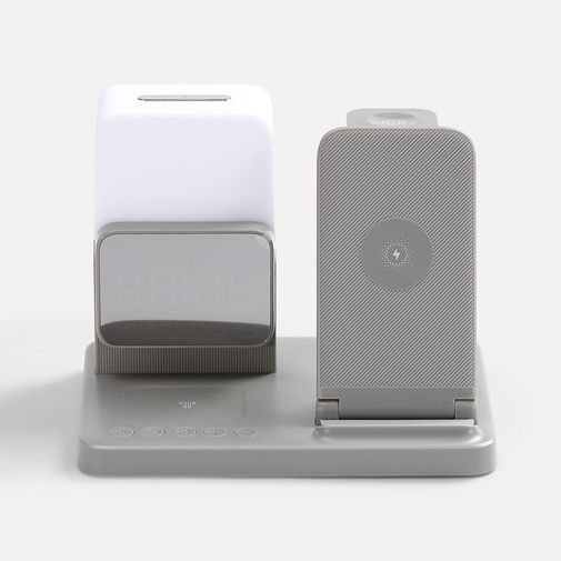 Зарядная станция с электронными часами и подсветкой Large Charge ver.3 (серый)