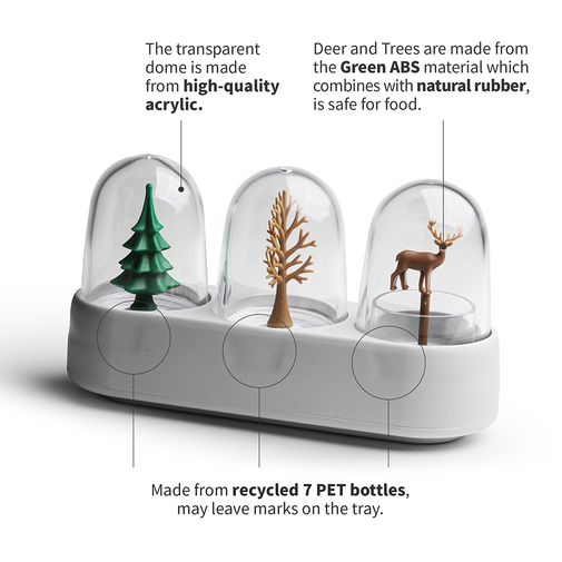 Набор для соли, перца, зубочисток с подставкой Forest Ecology Набор для соли, перца, зубочисток с подставкой Forest Ecology