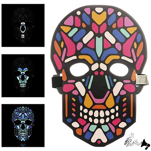 Световая маска с датчиком звука Sugar Skull