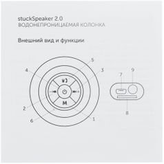Водонепроницаемый Bluetooth динамик для душа stuckSpeaker 2.0 (Черный)