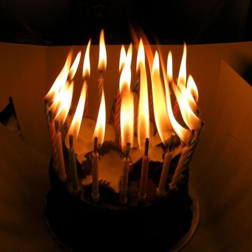 Незадуваемые свечи В зажженном виде Незадуваемые свечи В зажженном виде