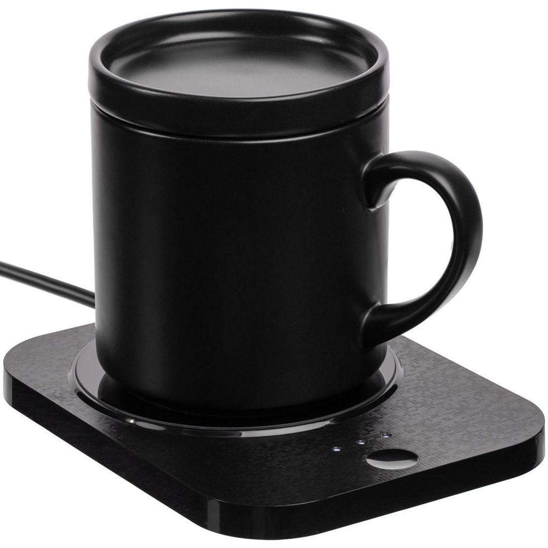 Кружка с подогревом и беспроводной зарядкой Dual Base Plus (Черная) Кружка с подогревом и беспроводной зарядкой Dual Base Plus (Черная)