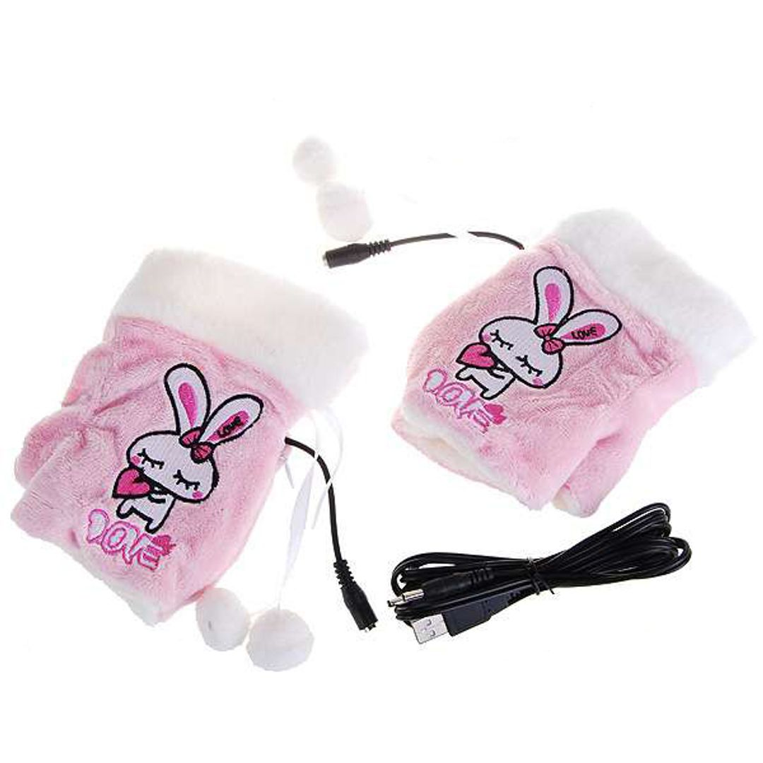 Перчатки с подогревом от USB Кролик Перчатки с подогревом от USB Кролик