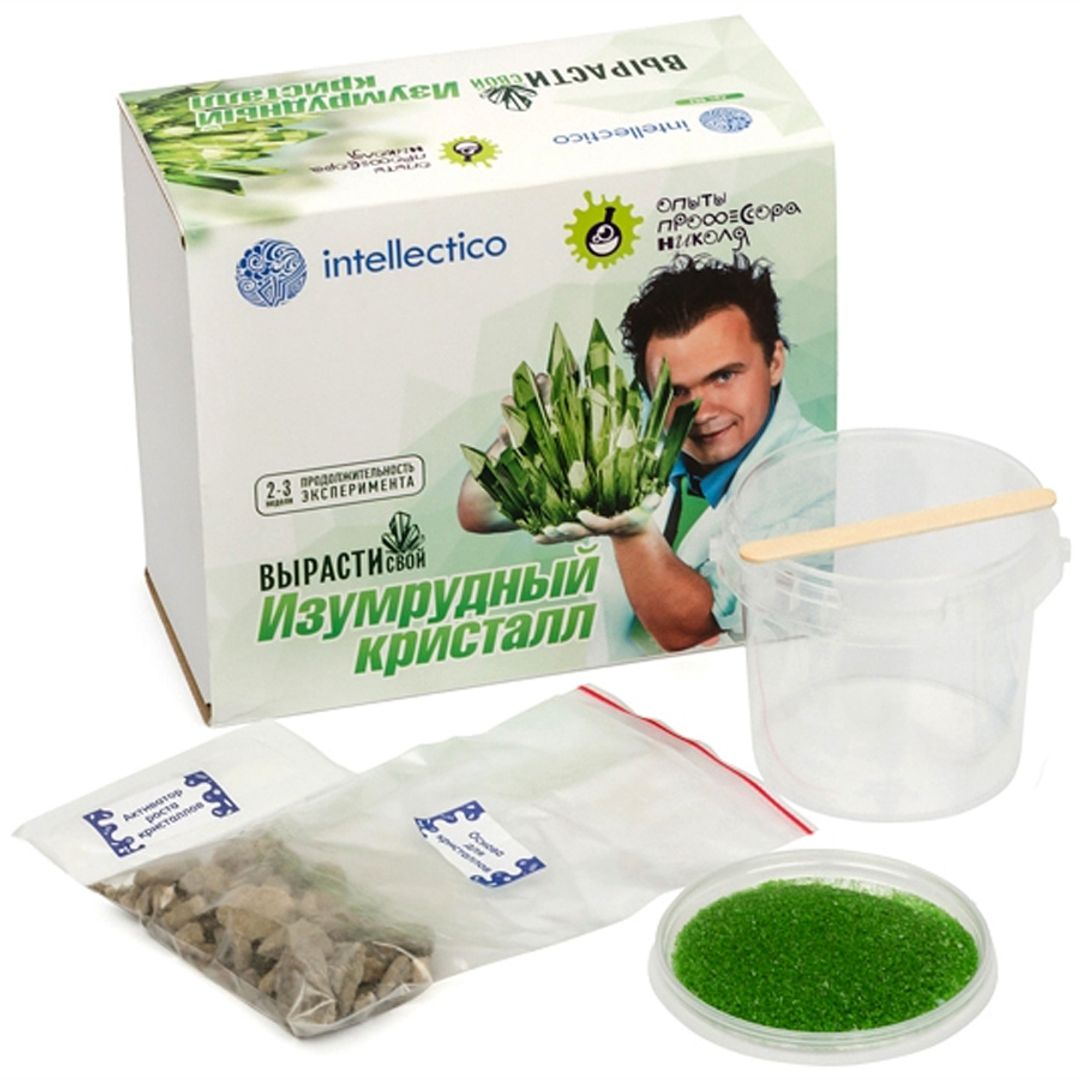 Набор для выращивания кристаллов Intellectico (Зеленый)