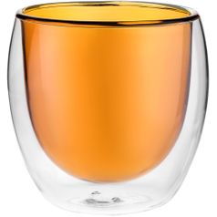 Стакан с двойными стенками Glass Bubble (Желтый)