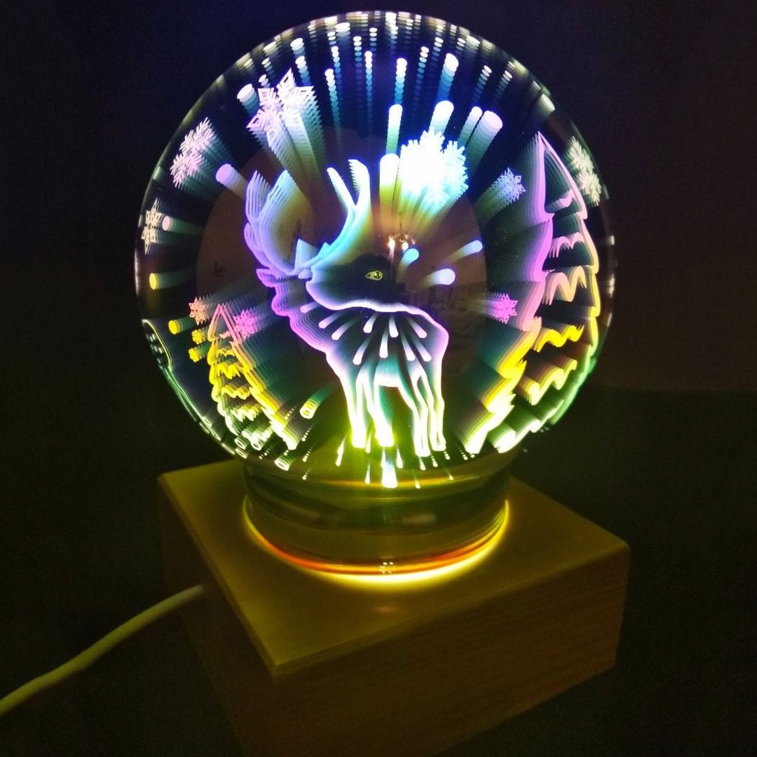 USB Ночник Магический шар Олень USB Ночник Магический шар Олень