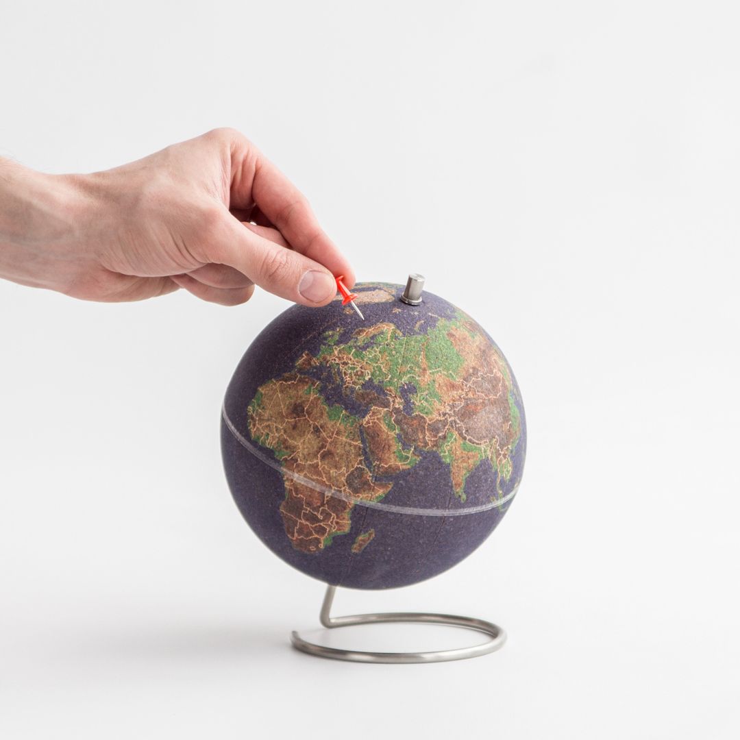 Пробковый мини-глобус Mini Cork Globe цветной