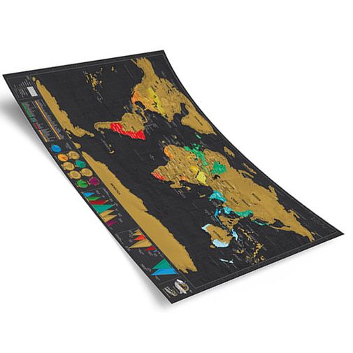 Карманная скретч-карта мира Deluxe edition (на английском)