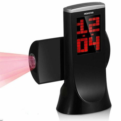 Будильник с поворотным проектором времени на 180°