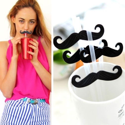Трубочки для коктейля Усы Mustache Использование