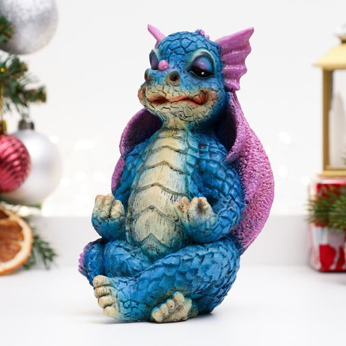 Копилка Дракончик медитирует (Синий) Копилка Дракончик медитирует (Синий)