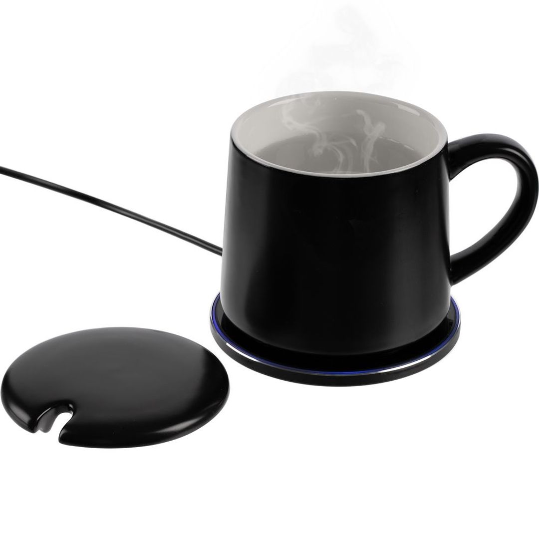 Кружка с подогревом и беспроводной зарядкой Dual Base Matt (Черная) Кружка с подогревом и беспроводной зарядкой Dual Base Matt (Черная)