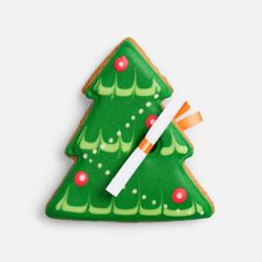 Новогоднее печенье с предсказанием Елка