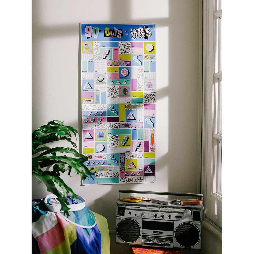 Скретч-постер 90 дней в 90-х