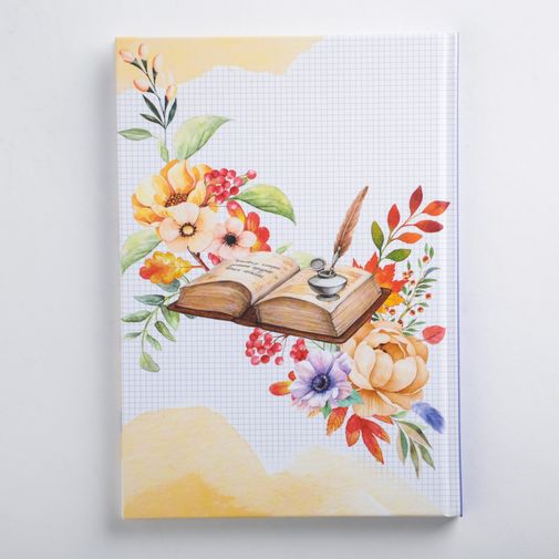 Подарочный набор ежедневник и термостакан Классному учителю цветы и книга