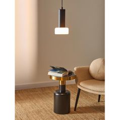 Светильник подвесной Fungus, 15х25 см, белый/черный