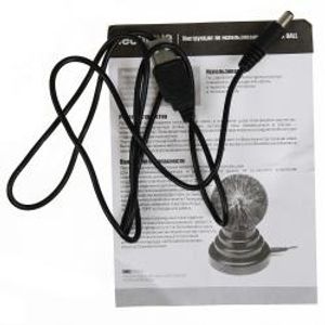 USB Плазменный шар на серебряной подставке