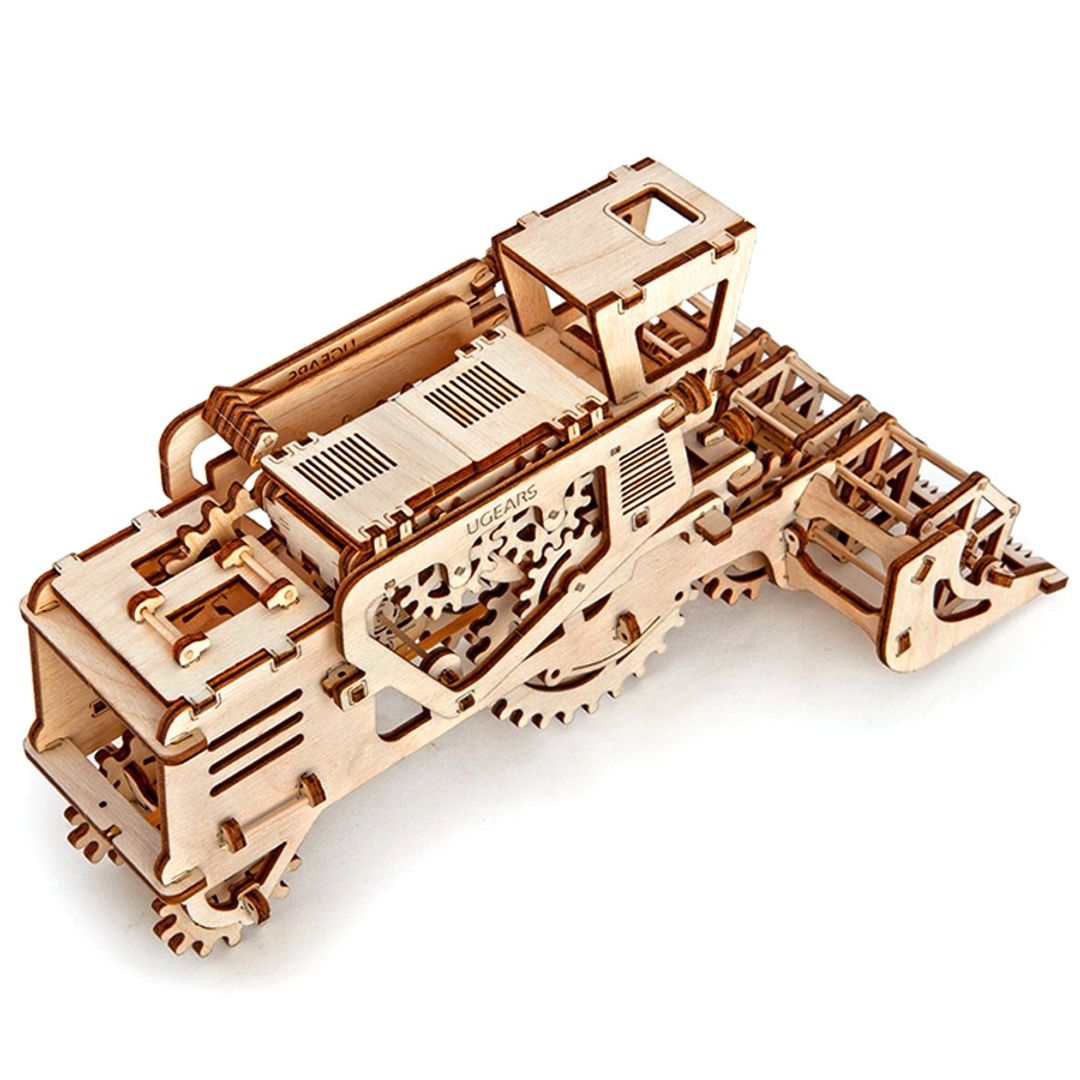 Механический 3D Пазл Ugears Комбайн Открывающийся ящик сверху